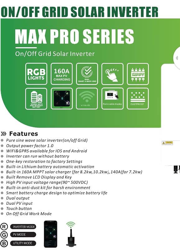 8.2KW Hybrid Solar Inverter with Warranty 0