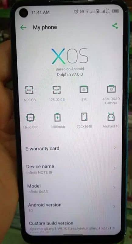 Infinix Note 8i with box 6/128 GB Dual Sim,  No Open No Repair . 1