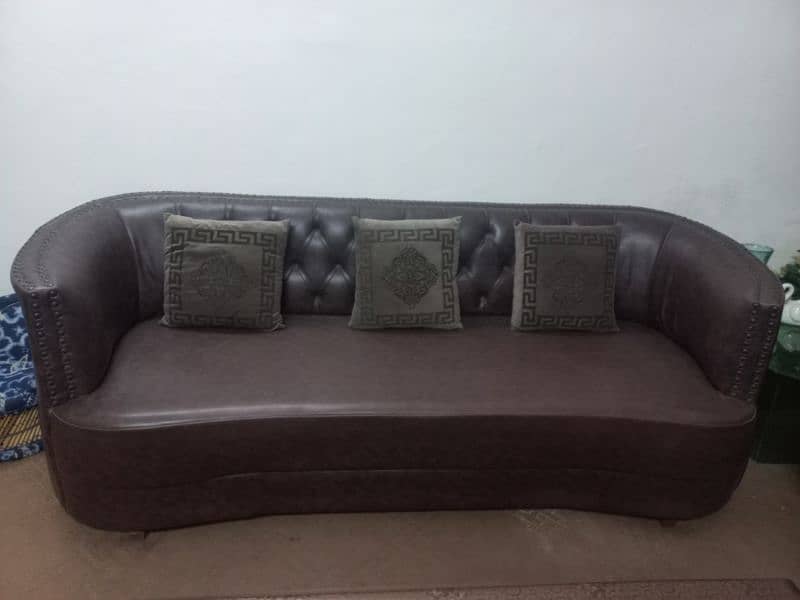 Luxurious 7-Seater Genuine Leather Sofa Set(without cusion) 1