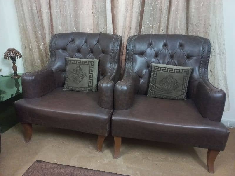 Luxurious 7-Seater Genuine Leather Sofa Set(without cusion) 2