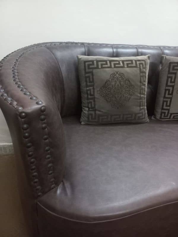 Luxurious 7-Seater Genuine Leather Sofa Set(without cusion) 4