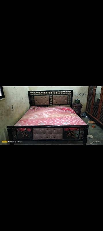 iron bed 6x6 with mattress or sofa seti 3