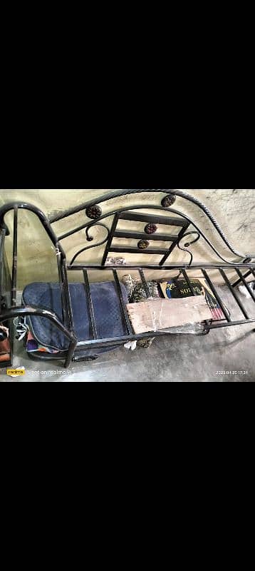 iron bed 6x6 with mattress or sofa seti 13