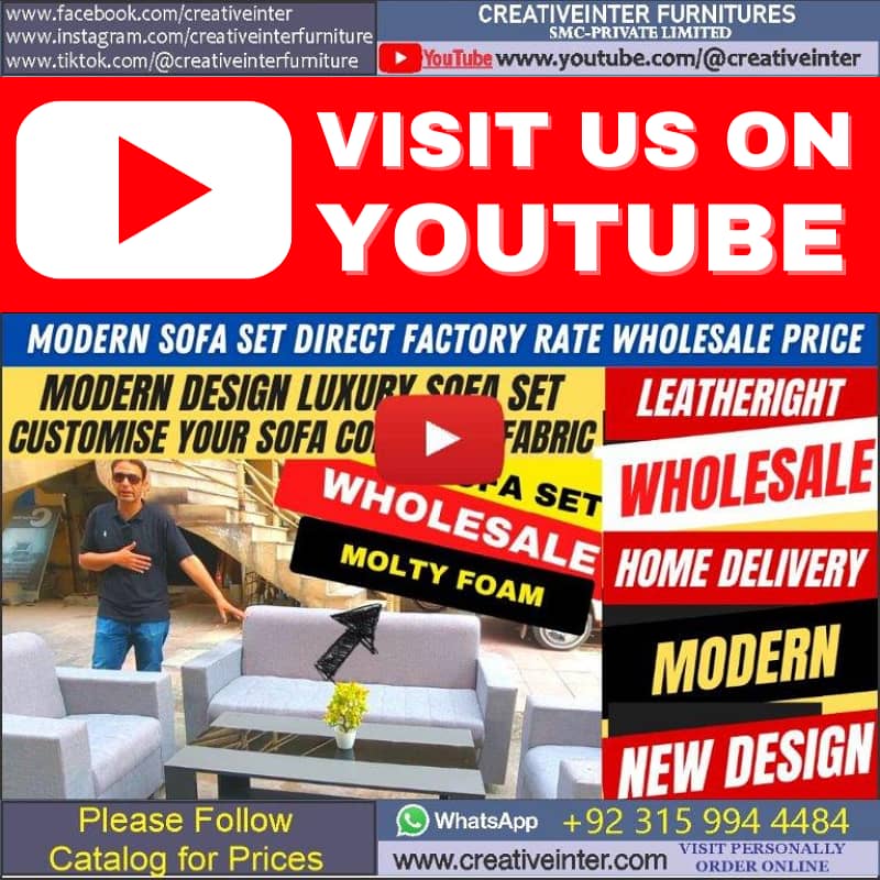 Sofa set color bed dining office table chair cupboard coffee center 4