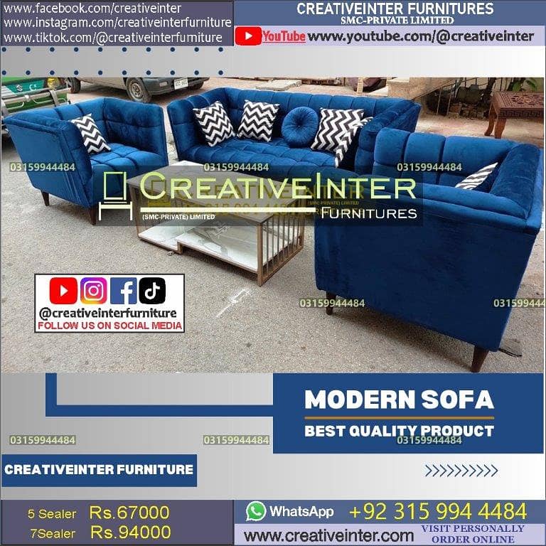 Sofa set color bed dining office table chair cupboard coffee center 11