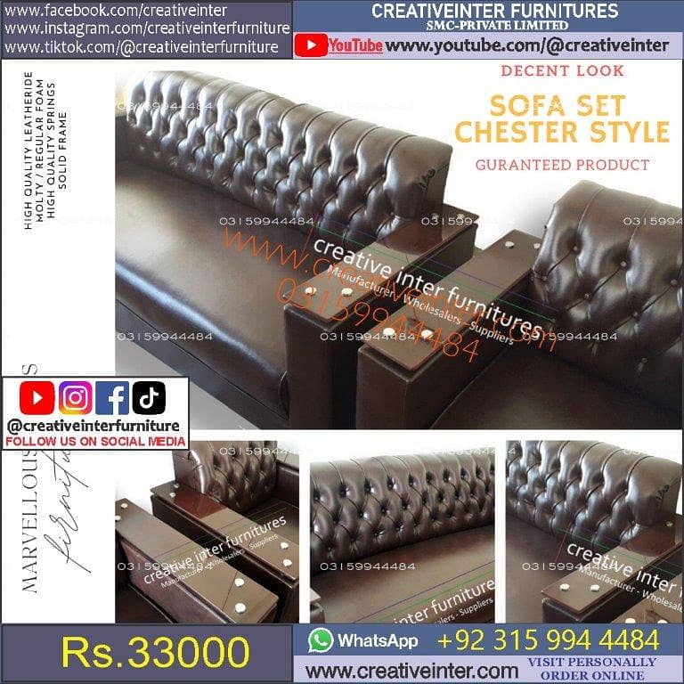 Sofa set color bed dining office table chair cupboard coffee center 16