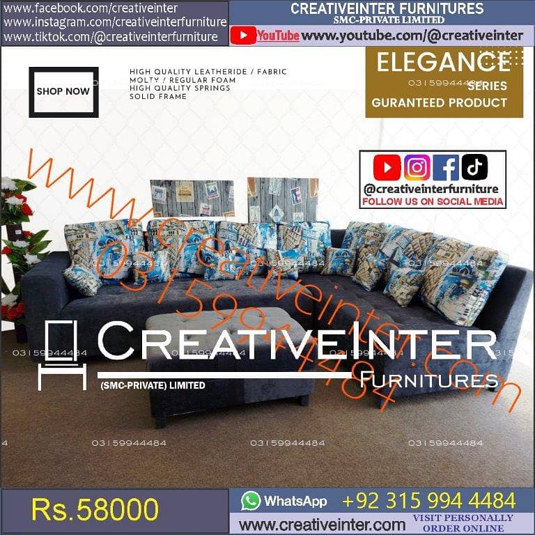 Sofa set color bed dining office table chair cupboard coffee center 17