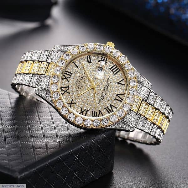 2IN 1 DIAMOND MEN'S WATCH WITH FREE EARBUD |  | HOME DELIVERY | 1