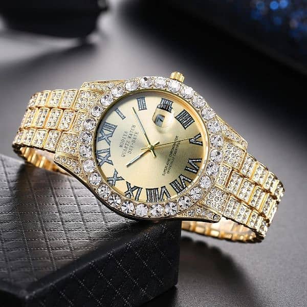 2IN 1 DIAMOND MEN'S WATCH WITH FREE EARBUD |  | HOME DELIVERY | 5