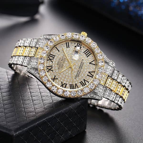 2IN 1 DIAMOND MEN'S WATCH WITH FREE EARBUD |  | HOME DELIVERY | 7