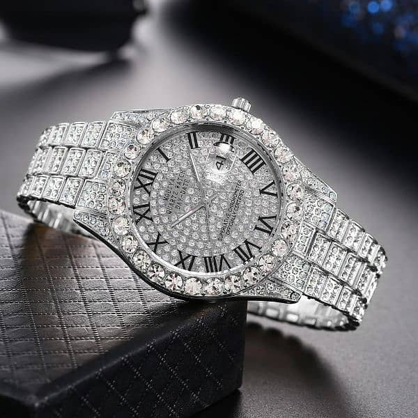 2IN 1 DIAMOND MEN'S WATCH WITH FREE EARBUD |  | HOME DELIVERY | 9