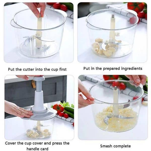 Manual Food Chopper – 1.5L Capacity (Condition 10/10) 1