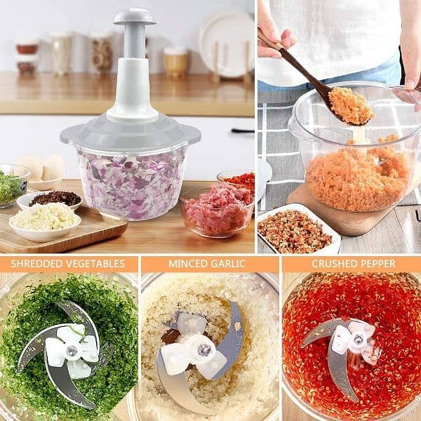 Manual Food Chopper – 1.5L Capacity (Condition 10/10) 3