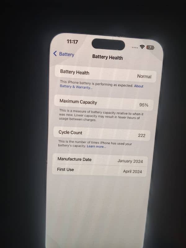 iphone 15 pro max natural titanium 95 battery non pta 2
