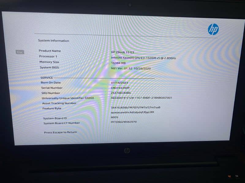 HP Zbook 15 G3 2