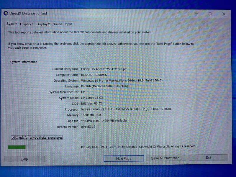 HP Zbook 15 G3 3