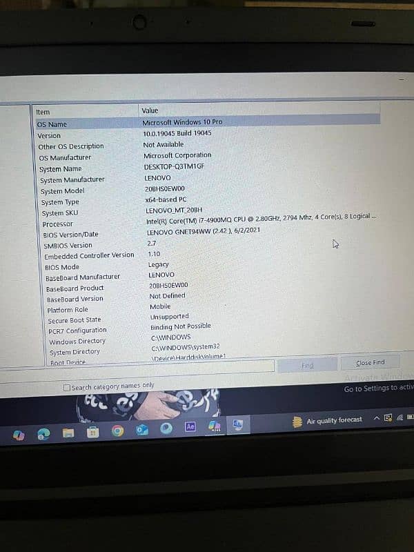 Lenovo Core i7 4th gen 6