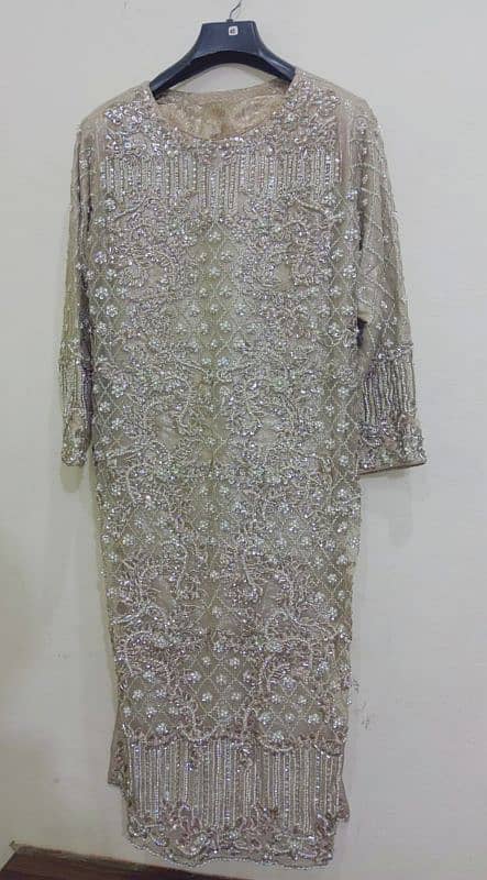 White Kurta and Trouser Embroidery 0