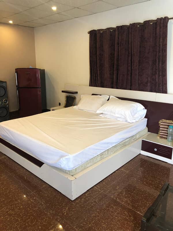 Fully Furnished Single Room With Bathroom, Peaceful N Secured, Line Sweet Water, Car Parking, Boundary Wall Project 1