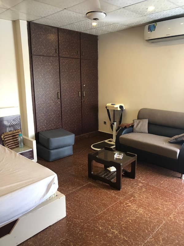 Fully Furnished Single Room With Bathroom, Peaceful N Secured, Line Sweet Water, Car Parking, Boundary Wall Project 3