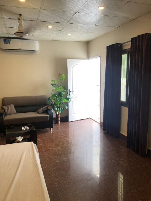 Fully Furnished Single Room With Bathroom, Peaceful N Secured, Line Sweet Water, Car Parking, Boundary Wall Project 5