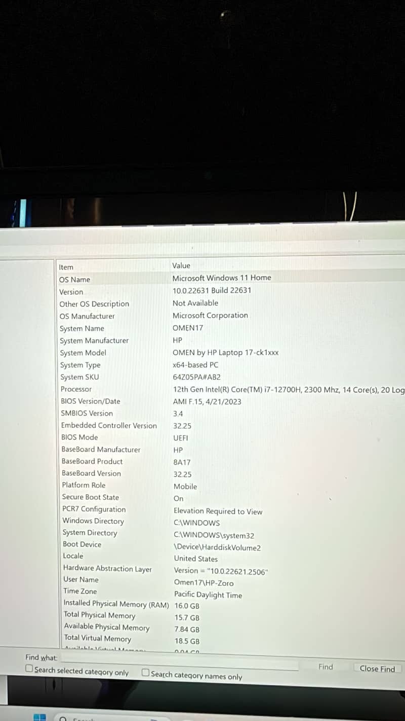 HP Omen 17 Limited edition 17”inch 165 Hx 12 Gen 5
