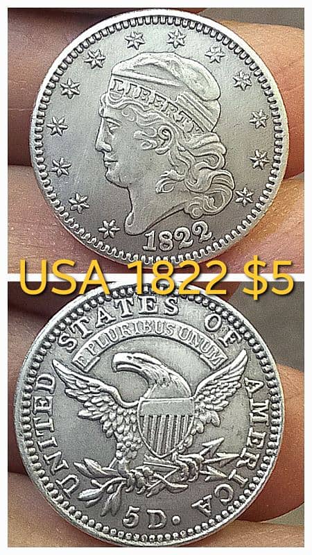 AMERICAN ANTIQUE, OLD & RARE (5) SILVER DOLLAR COINS COLLECTORS SET 2