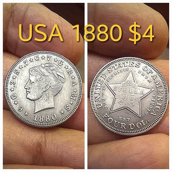AMERICAN ANTIQUE, OLD & RARE (5) SILVER DOLLAR COINS COLLECTORS SET 5