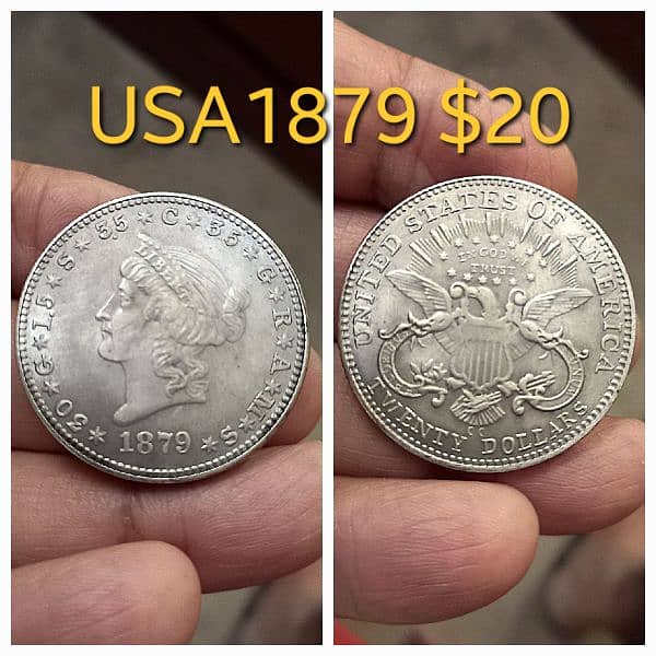 AMERICAN ANTIQUE, OLD & RARE (5) SILVER DOLLAR COINS COLLECTORS SET 6