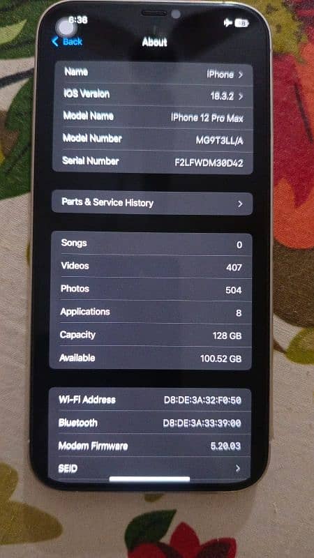 Iphon 12 pro max JV white colour 10/9 Condition battery health 89% 4