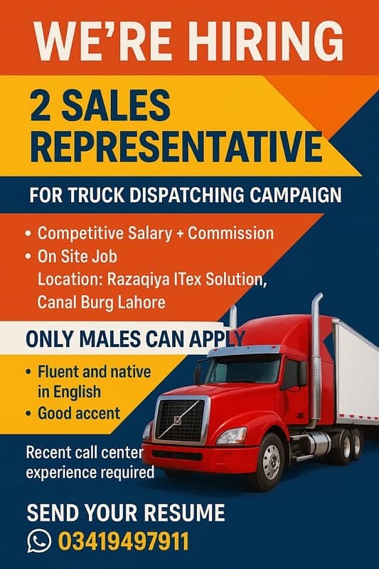 Sale Representatives Required 0