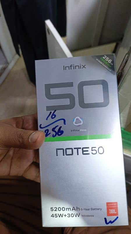 note NOTE 50 16/256 infinix box pack. official 0