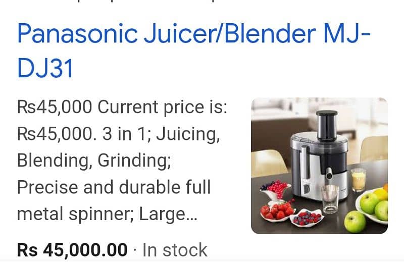 brand new Panasonic stainless steel 3 in 1 juicer Blender grinder 5