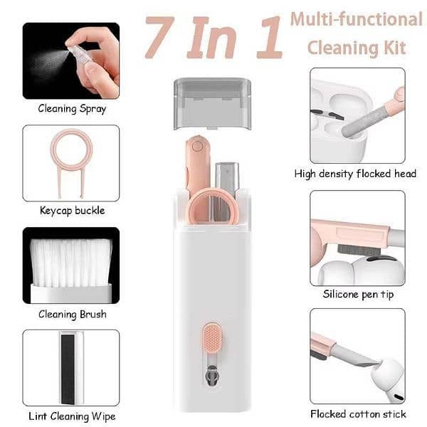 Clean Gadgets Like a Pro – 7-in-1 Portable Cleaning Kit. 7