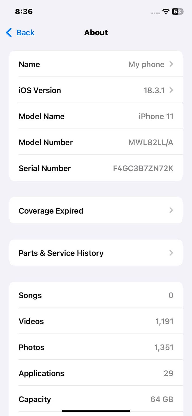 iPhone 11 white 64GB non pta no open no repair water pack 1