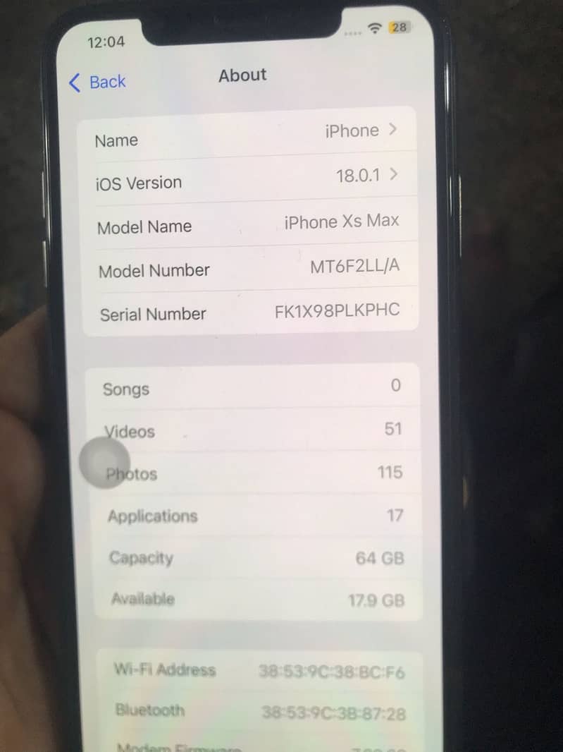 XS MAX NON PTA CONDITION 10/10 storage 64 ALL OK truetone face i’d ok 2