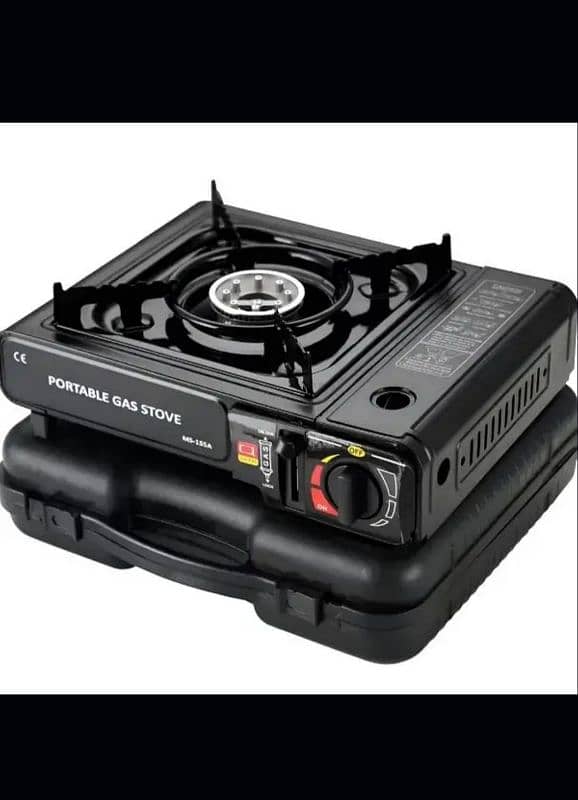 portable stove 2 in 1 with 1 bottle cylinder munasib price 0