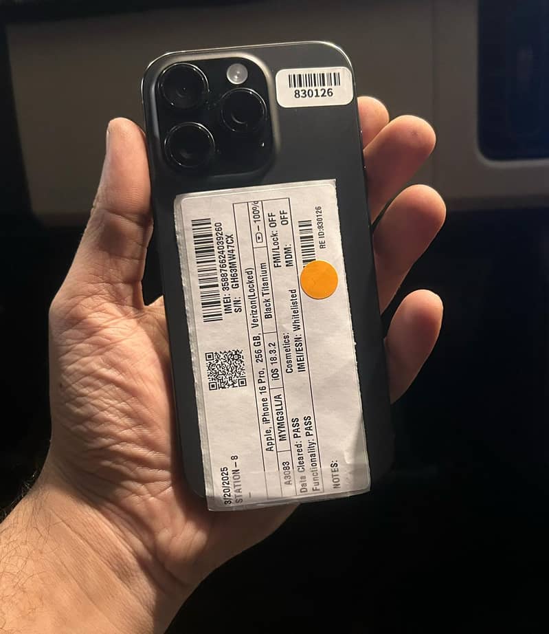 Apple iPhone 16 Pro | 100% | 256GB | 1 Cycle 0