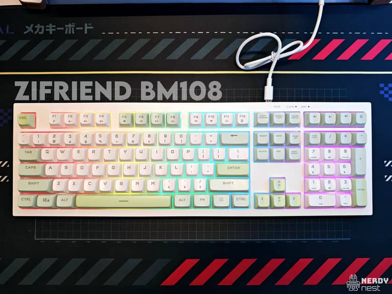 Zifriend BM108 Gaming Keyboard - Silent, Vibrant RGB Backlighting 0