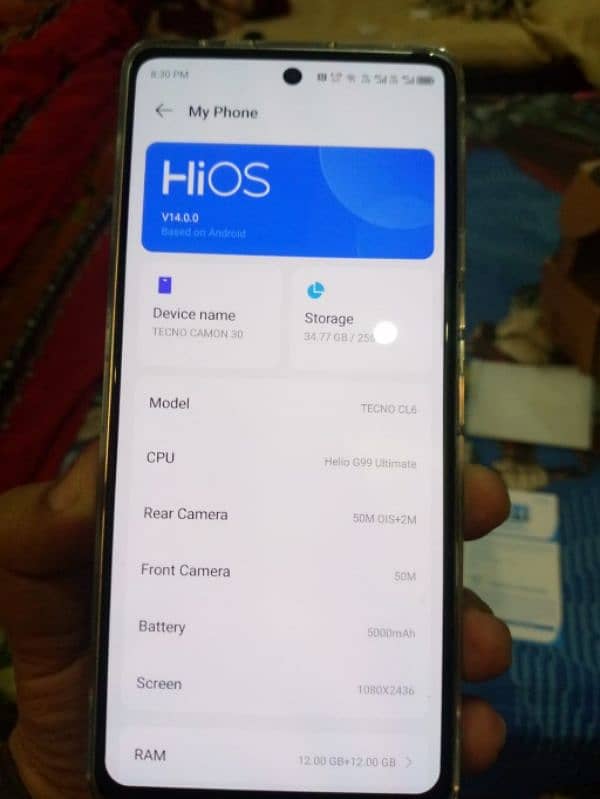 Tecno camon 30 design edition 8gb 256gb 0