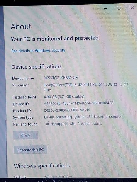Lenovo Thinkpad core i5 4th generation 4 gb ram 125 gb SSD 5