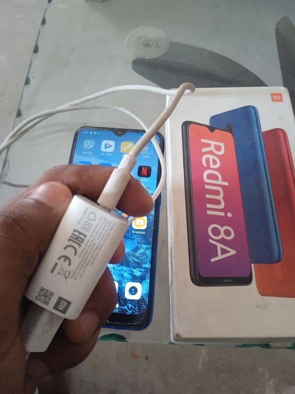 redmi A8 with box charger 2