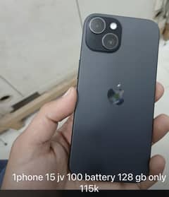 IPHONE 15 128 NON PTA (JV) 100 HEALTH ONLY PHONE WATER PACK