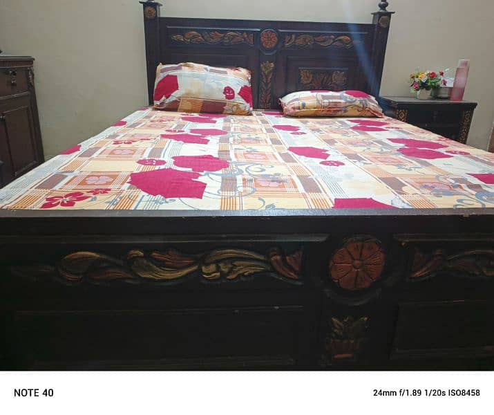 Wooden bed for sale in good condition 1