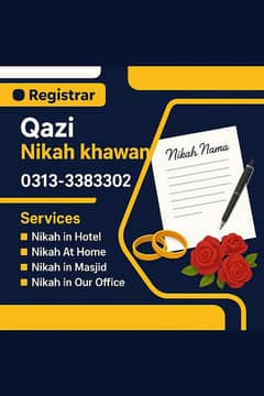 Nikah khawan/Nikah Registrer/Nikah service/NIKKAH info