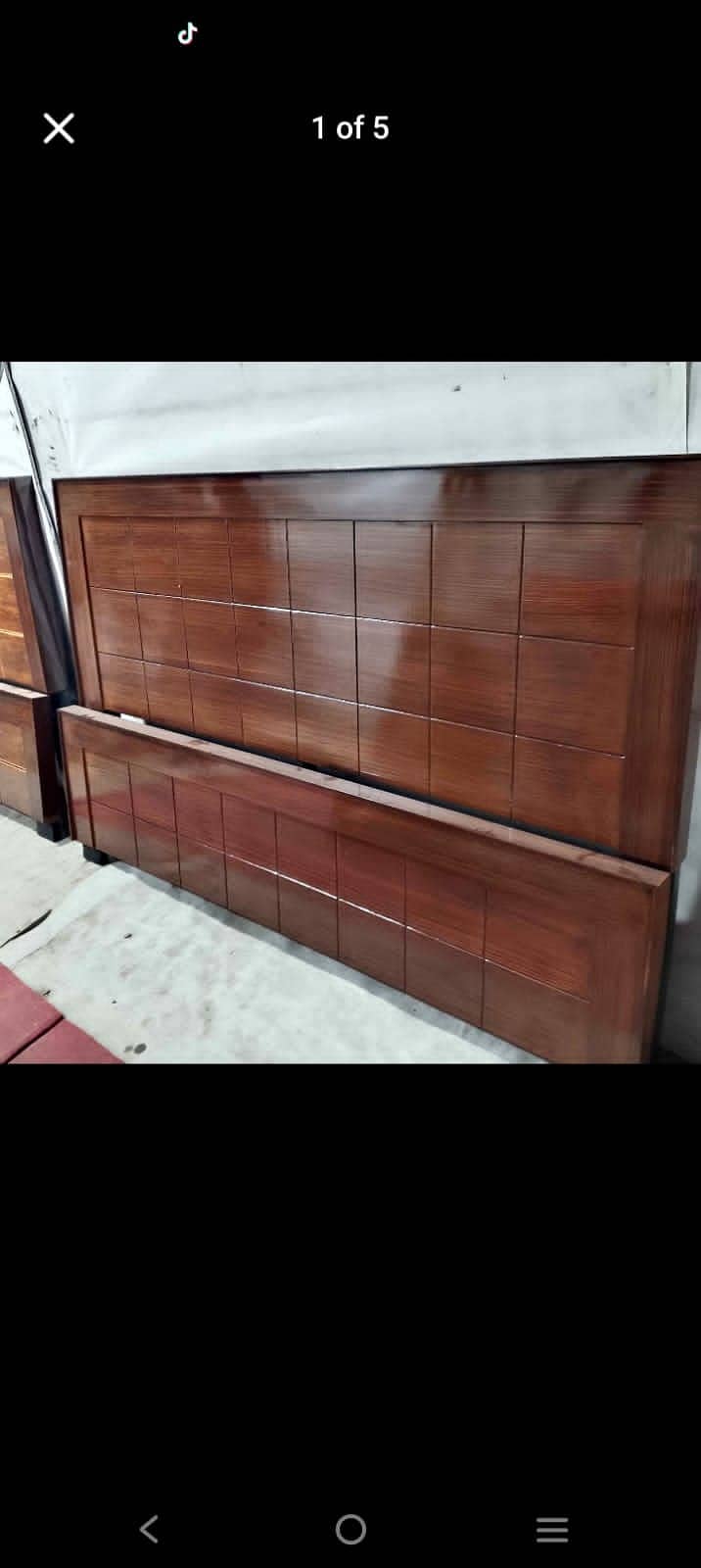 Bed / bed set / king size bed / double bed / wooden bed /side tables 11