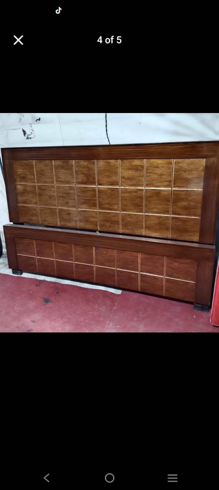 Bed / bed set / king size bed / double bed / wooden bed /side tables 12
