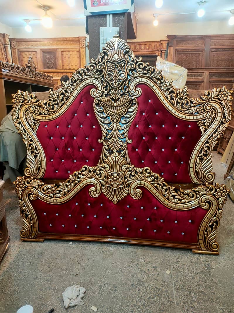 Poshish bed/king size bed/dressing table/bed set/wooden bed/furniture 5