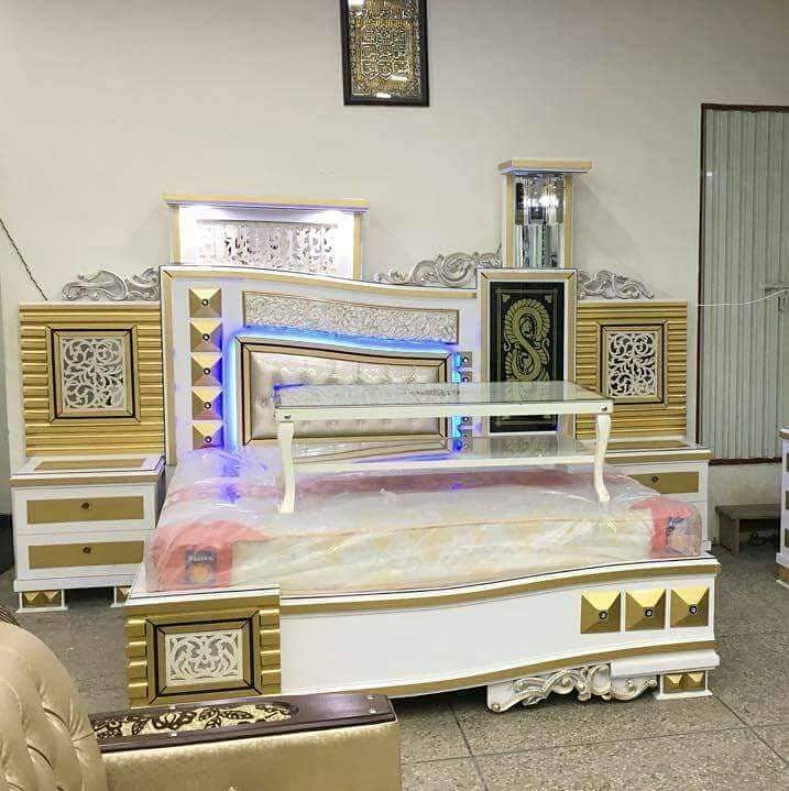 Poshish bed/king size bed/dressing table/bed set/wooden bed/furniture 6