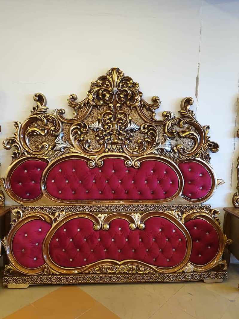 Poshish bed/king size bed/dressing table/bed set/wooden bed/furniture 9